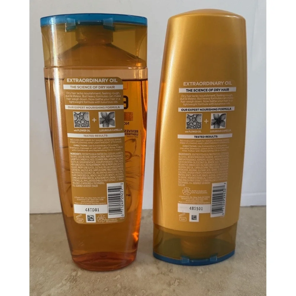 L'Oreal Elvive Extraordinary Oil Nourishing Shampoo & Conditioner Dry‎ Hair NEW
